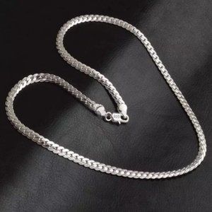 Unisex S925 Sterling Silver 5mm Necklace